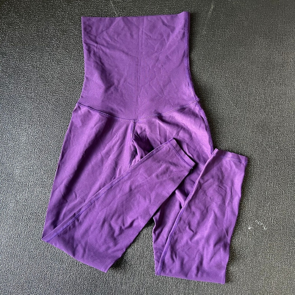 Baobei Active Purple Maternity Postpartum Support Compression Leggings Womens M